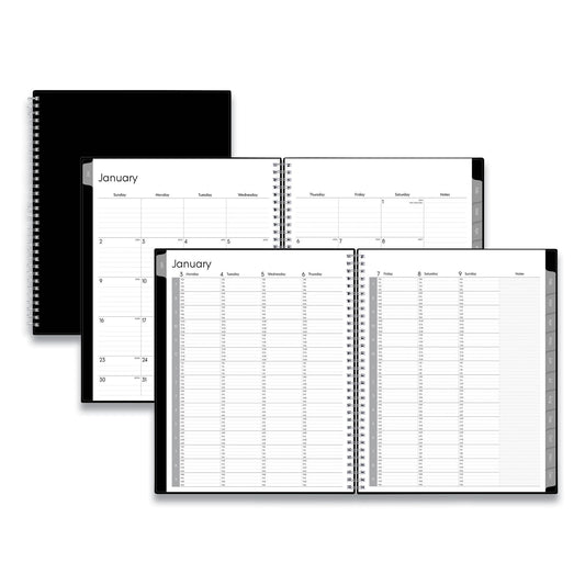 Blue Sky Enterprise Weekly Appointment Planner, 11 x 8.5, Black Cover, 12-Month (Jan to Dec): 2025 (111289)