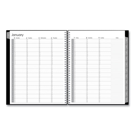 Blue Sky Enterprise Weekly Appointment Planner, 11 x 8.5, Black Cover, 12-Month (Jan to Dec): 2025 (111289)