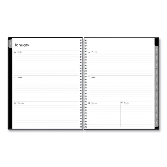 Blue Sky Enterprise Weekly/Monthly Planner, 11 x 8.5, Black Cover, 12-Month (Jan to Dec): 2025 (111288)