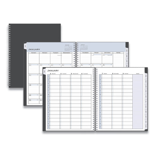 Blue Sky Passages Appointment Planner, 11 x 8.5, Charcoal Cover, 12-Month (Jan to Dec): 2025 (100009)