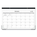 Blue Sky Enterprise Desk Pad, Geometric Artwork, 17 x 11, White/Gray Sheets, Black Binding, Clear Corners, 12-Month (Jan to Dec): 2025 (111293)