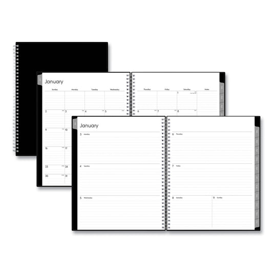 Blue Sky Enterprise Weekly/Monthly Planner, 11 x 8.5, Black Cover, 12-Month (Jan to Dec): 2025 (111288)