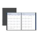 Blue Sky Passages Monthly Planner, 10 x 8, Charcoal Cover, 12-Month (Jan to Dec): 2025 (100011)