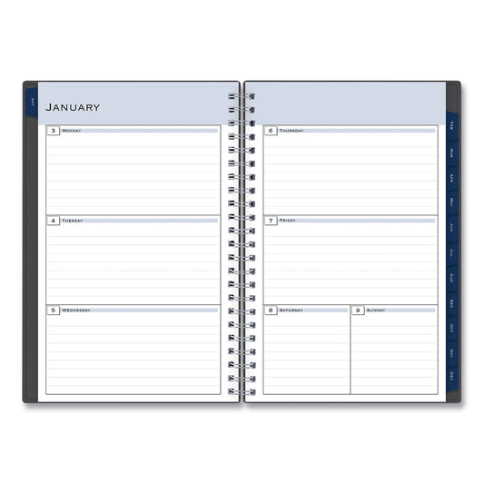 Blue Sky Passages Weekly/Monthly Planner, 8 x 5, Charcoal Cover, 12-Month (Jan to Dec): 2025 (100010)