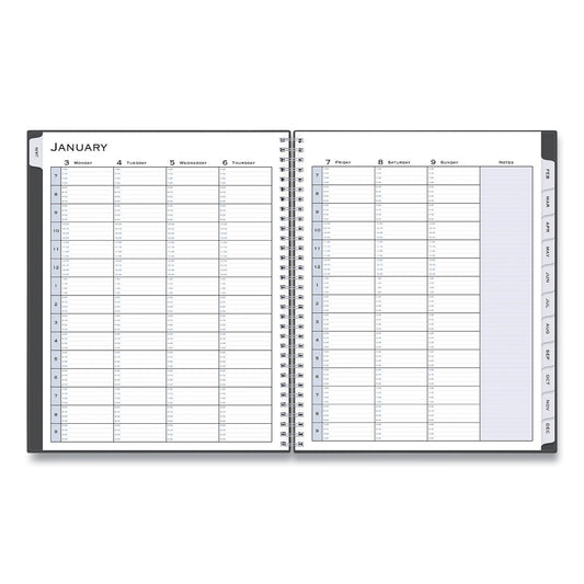 Blue Sky Passages Appointment Planner, 11 x 8.5, Charcoal Cover, 12-Month (Jan to Dec): 2025 (100009)
