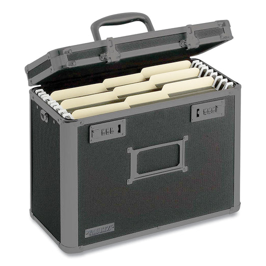 Vaultz Locking Personal File Tote, Letter, 7.25 x 13.75 x 12.5, Tactical Black (VZ00310)