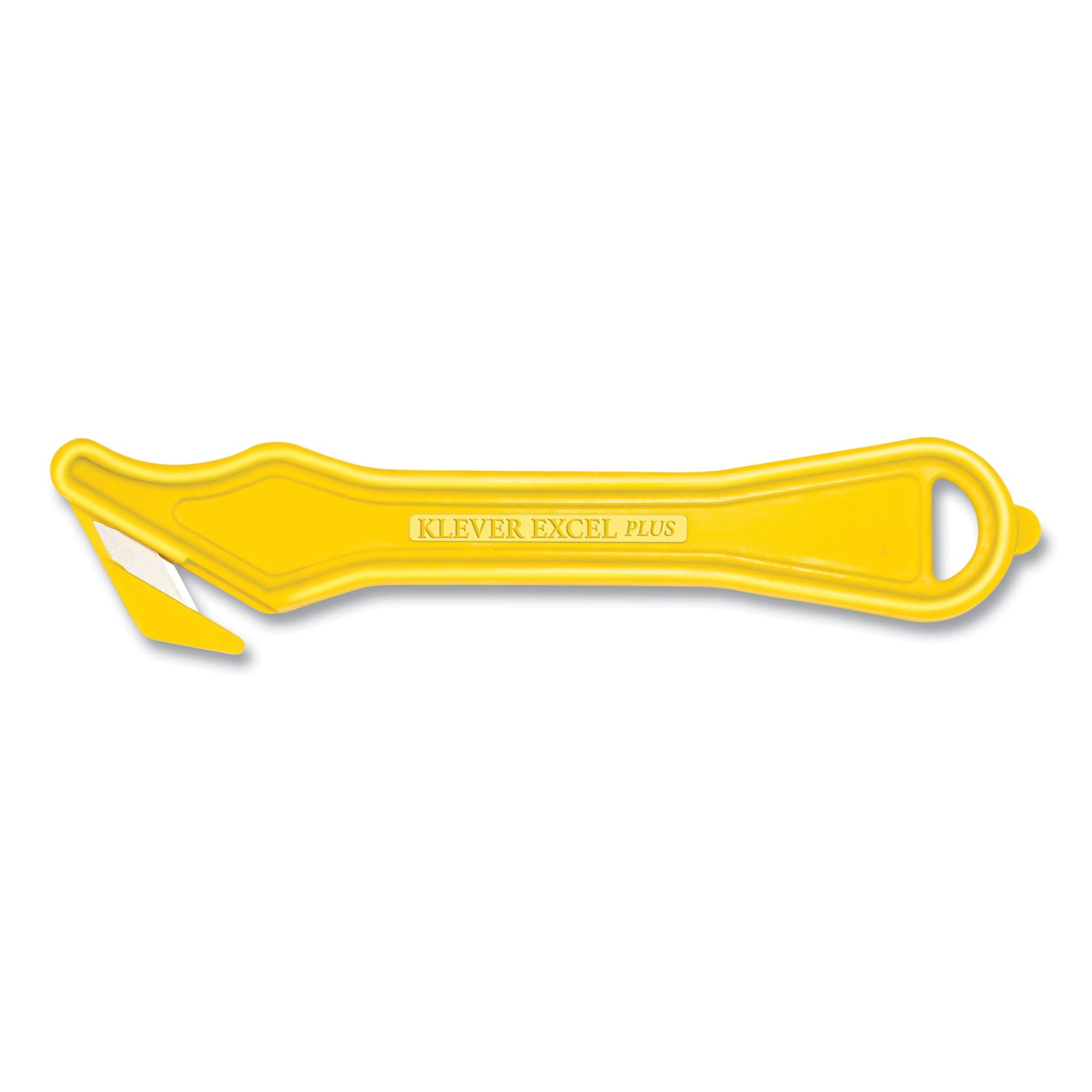 Klever Kutter Excel Plus Safety Cutter, 7" Plastic Handle, Yellow, 10/Pack (PLS40030Y)