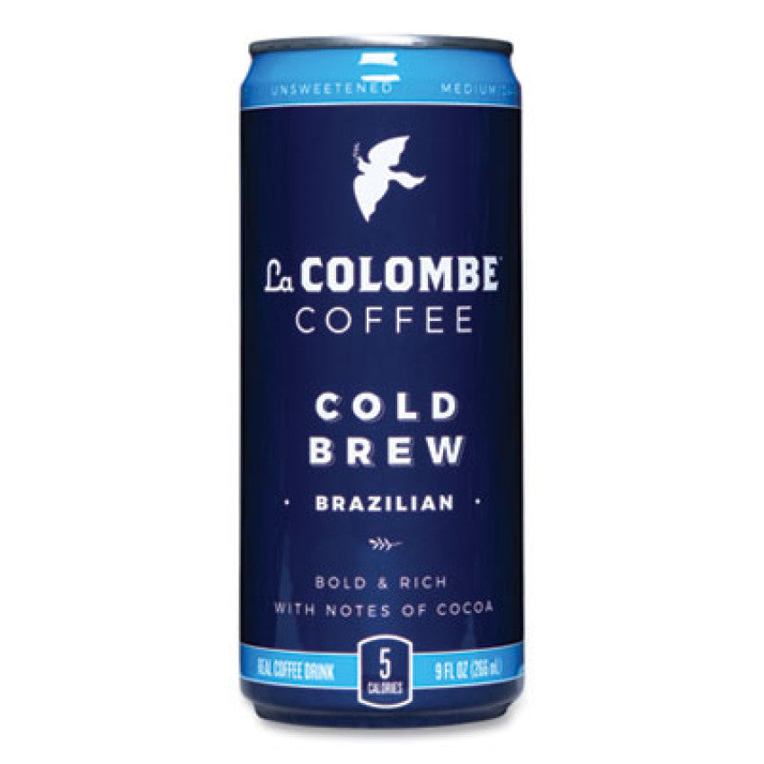 La Colombe Cold Brew Coffee, Brazilian Bold, 9 oz Can, 12/Carton (LCT00004)