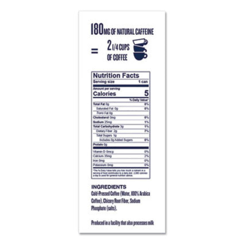 La Colombe Cold Brew Coffee, Brazilian Bold, 9 oz Can, 12/Carton (LCT00004)