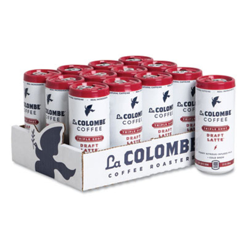 La Colombe Cold Brew Draft Latte, Triple Shot, 9 oz Can, 12/Carton (LCT00003)