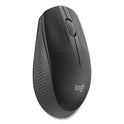 Logitech M190 Wireless Optical Mouse, 2.4 GHz Frequency/33 ft Wireless Range, Left/Right Hand Use, Black/Gray (910005901)