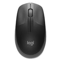 Logitech M190 Wireless Optical Mouse, 2.4 GHz Frequency/33 ft Wireless Range, Left/Right Hand Use, Black/Gray (910005901)