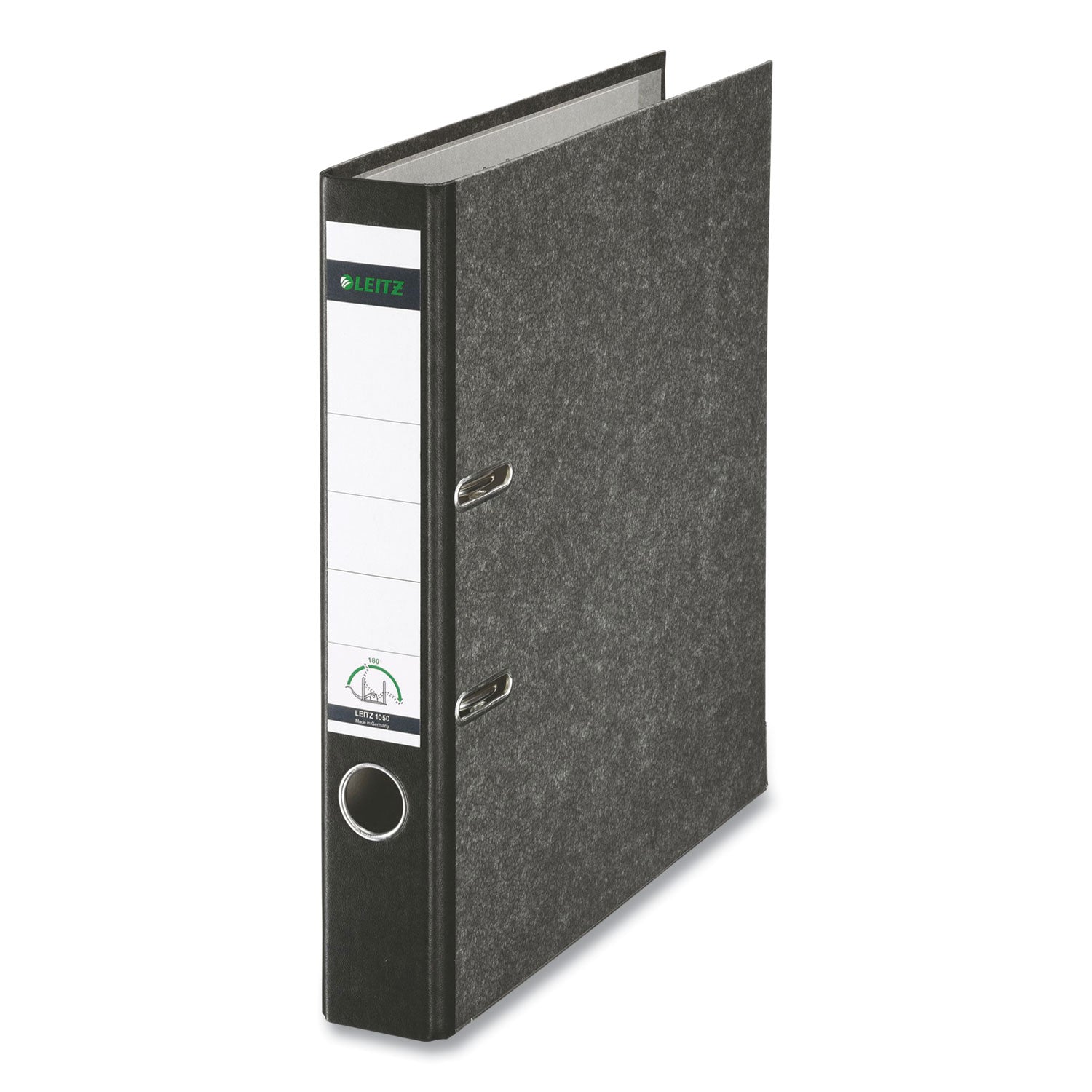 Leitz European Premium A4 Lever-Arch Two-Ring Binder, 2" Capacity, 11.7 x 8.27, Black Marble (R50)