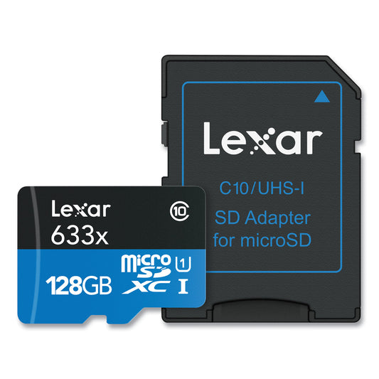 Lexar microSDXC Memory Card, UHS-I U1 Class 10, 128 GB (MI128BBNL633)