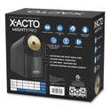 X-ACTO Model 1606 Mighty Pro Electric Pencil Sharpener, AC-Powered, 4 x 8 x 7.5, Black/Gold/Smoke (1606X)