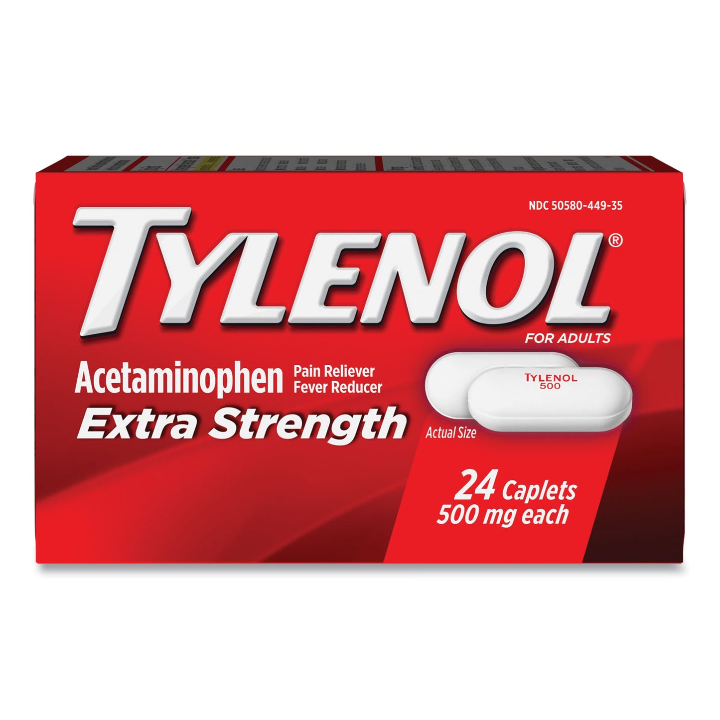 Tylenol Extra Strength Pain Reliever Caplets, 24 Caplets (044905)