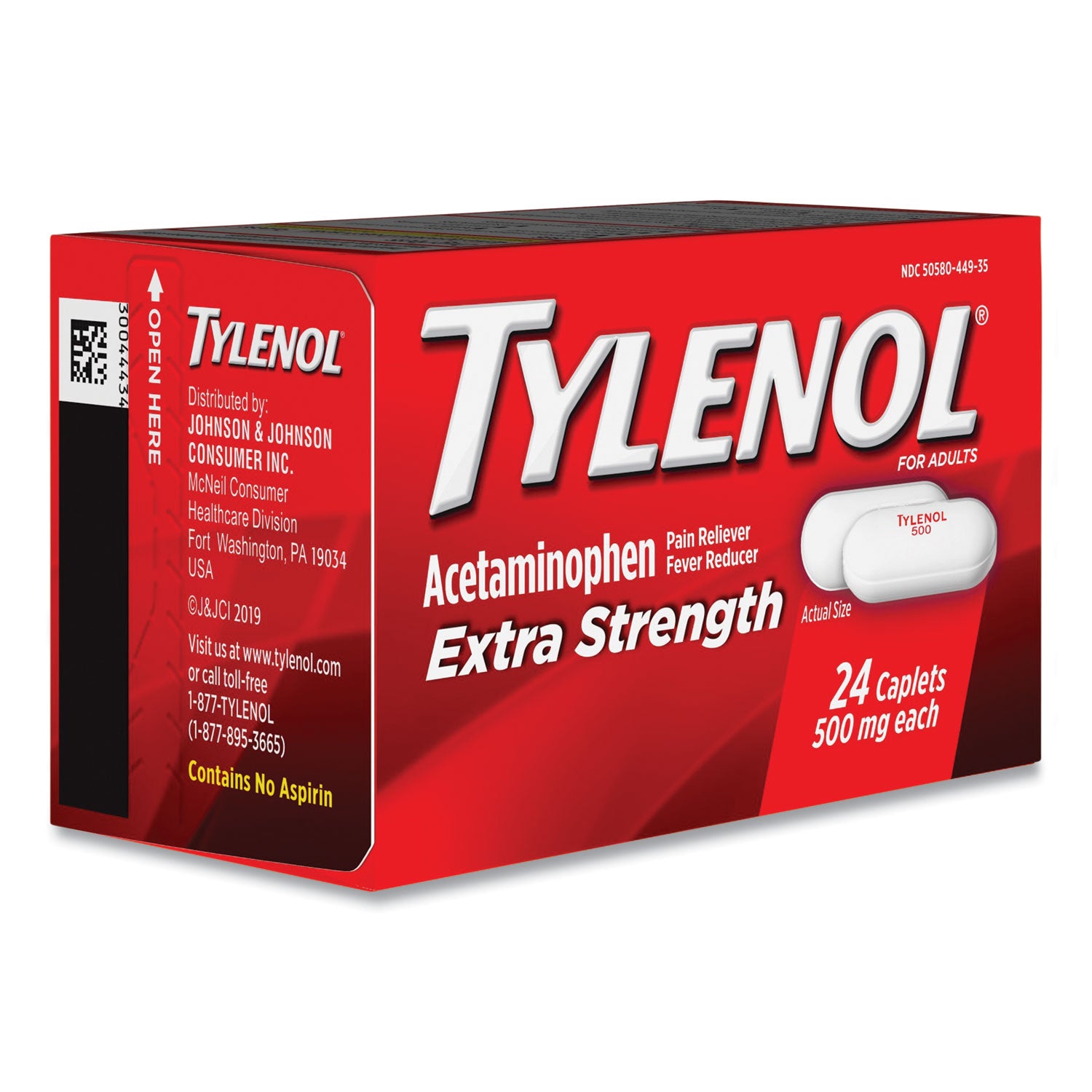 Tylenol Extra Strength Pain Reliever Caplets, 24 Caplets (044905)