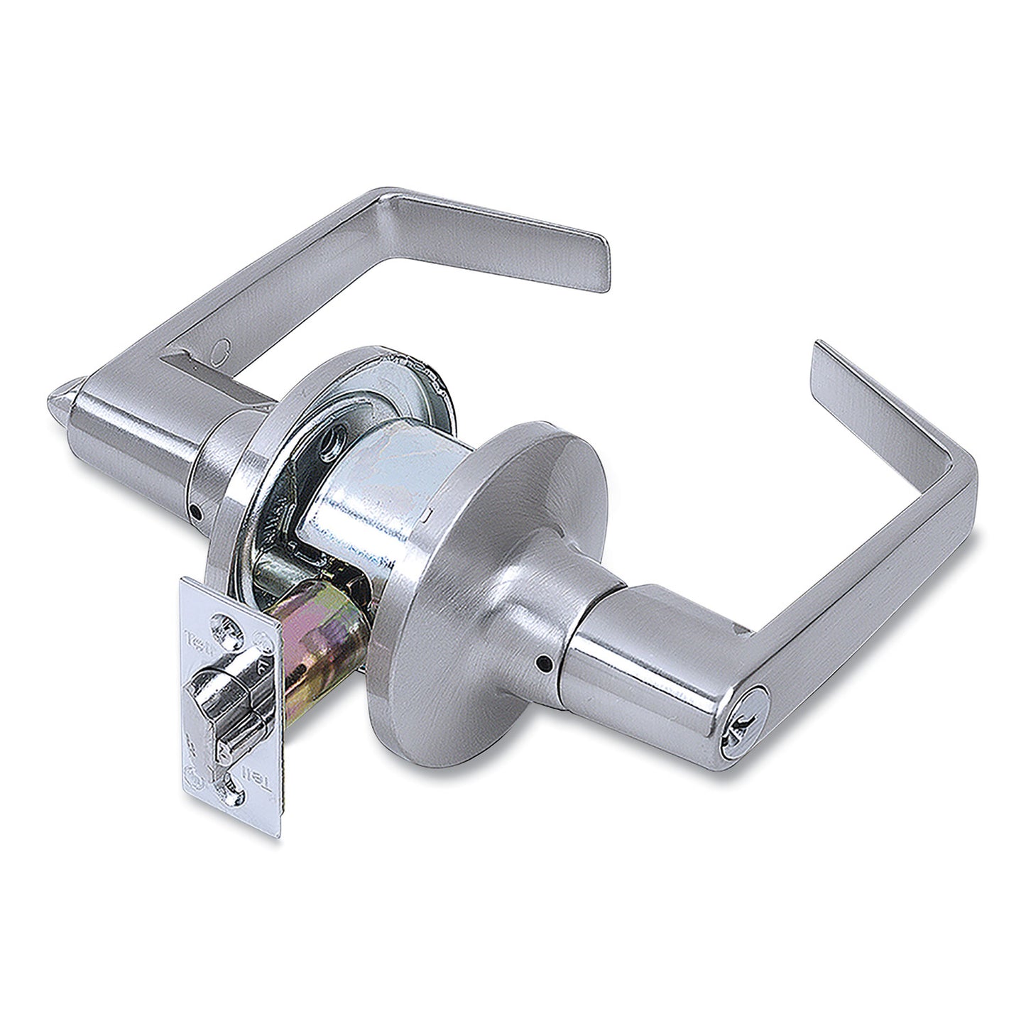 Tell Light Duty Commercial Entry Lever Lockset, Satin Chrome Finish (CL100200)