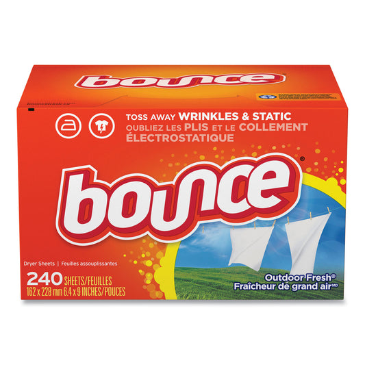 Bounce Fabric Softener Sheets, Outdoor Fresh, 240 Sheets/Pack (07312)