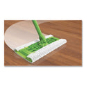 Swiffer Sweeper Mop, 10 x 4.8 White Cloth Head, 46" Silver/Green Aluminum/Plastic Handle (49947)