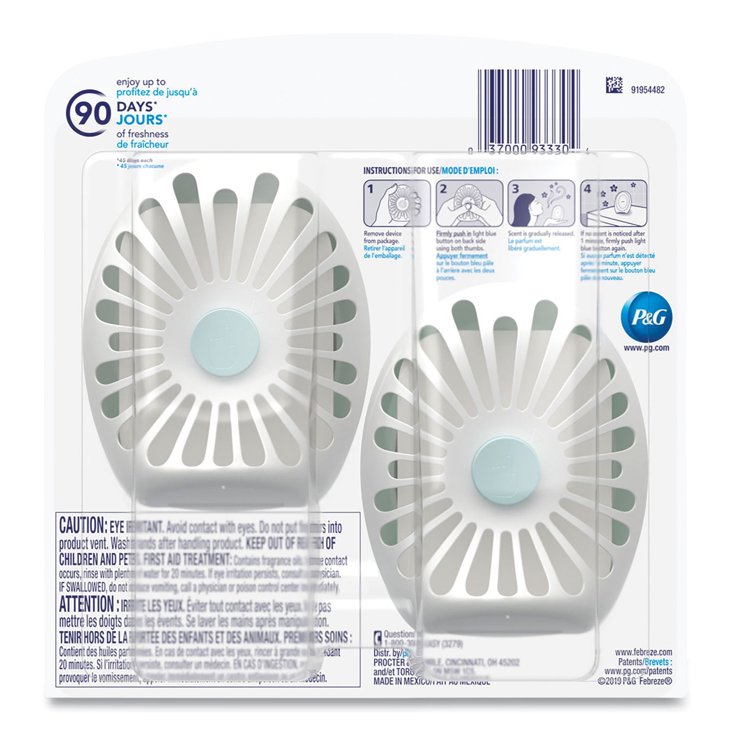 Febreze smallSPACES, Gain Original Scent, 7.5 mL Cartridge, 2/Pack (93330EA)