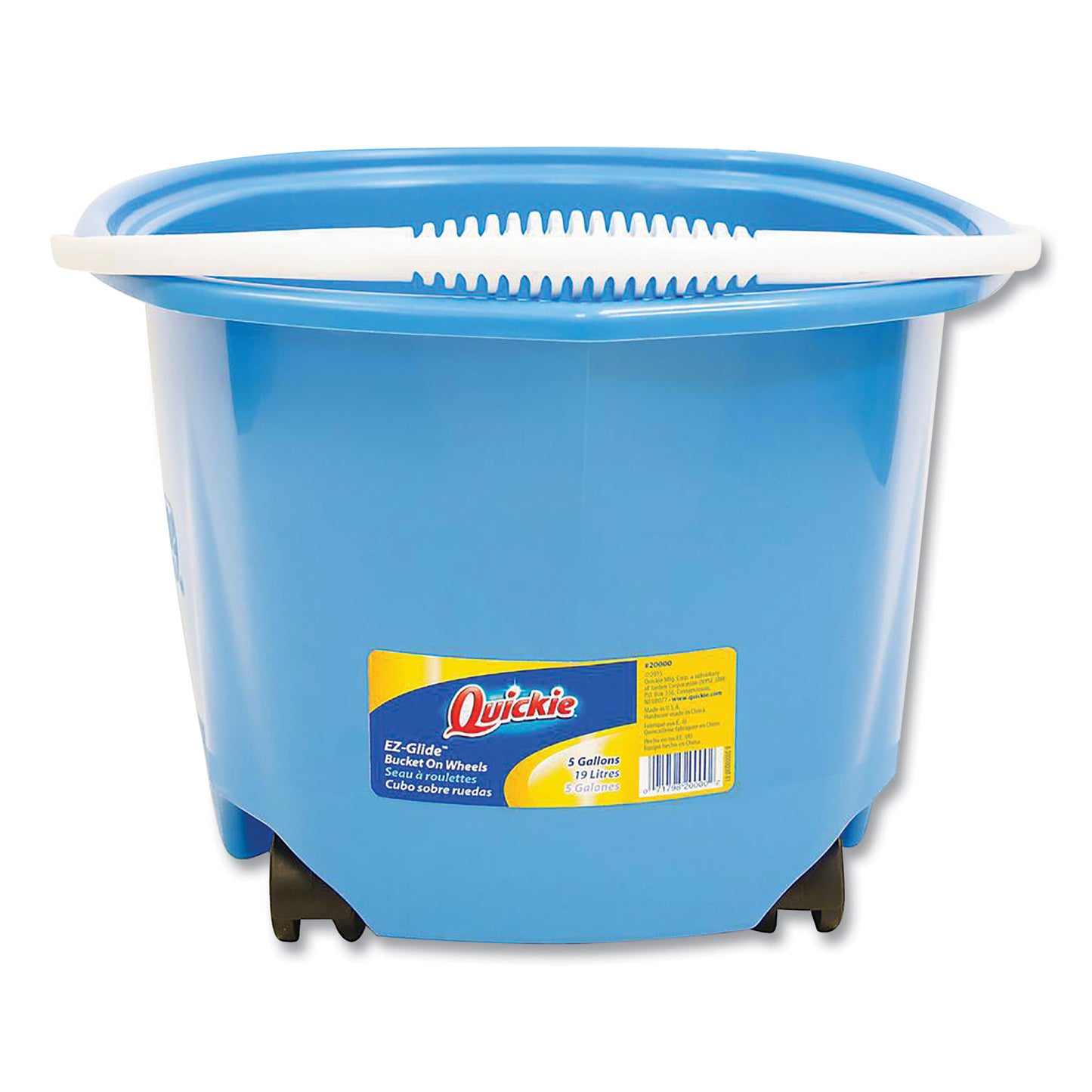 Quickie EZ-Glide Bucket on Wheels, 5 qt, Blue (20000ZQK)