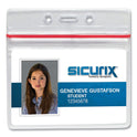 SICURIX Sealable Cardholder, Horizontal, 3.75 x 2.62, Clear, 50/Pack (BAU47830)