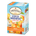 TWININGS Cold Brew Iced Tea Bags, Peach, 0.07 oz Tea Bag, 20/Box (51816)