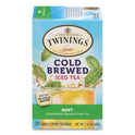 TWININGS Cold Brew Iced Tea Bags, Mint, 0.07 oz Tea Bag, 20/Box (51335)