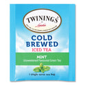TWININGS Cold Brew Iced Tea Bags, Mint, 0.07 oz Tea Bag, 20/Box (51335)