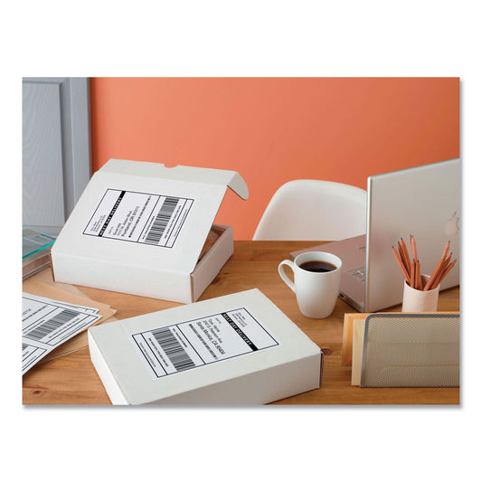 Avery Shipping Labels with TrueBlock Technology, Inkjet Printers, 5.06 x 7.62, White, 25 Sheets/Pack (8127)