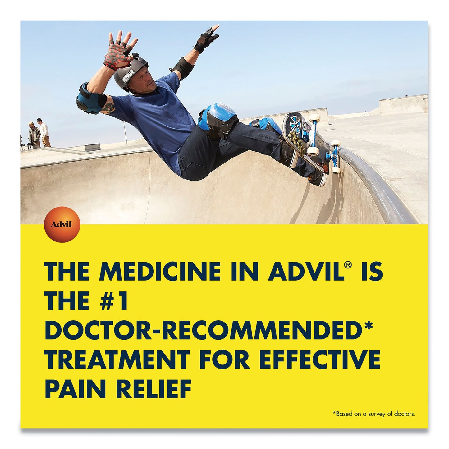 Advil Ibuprofen Pain Reliever Tablets, 100 Count (015040)