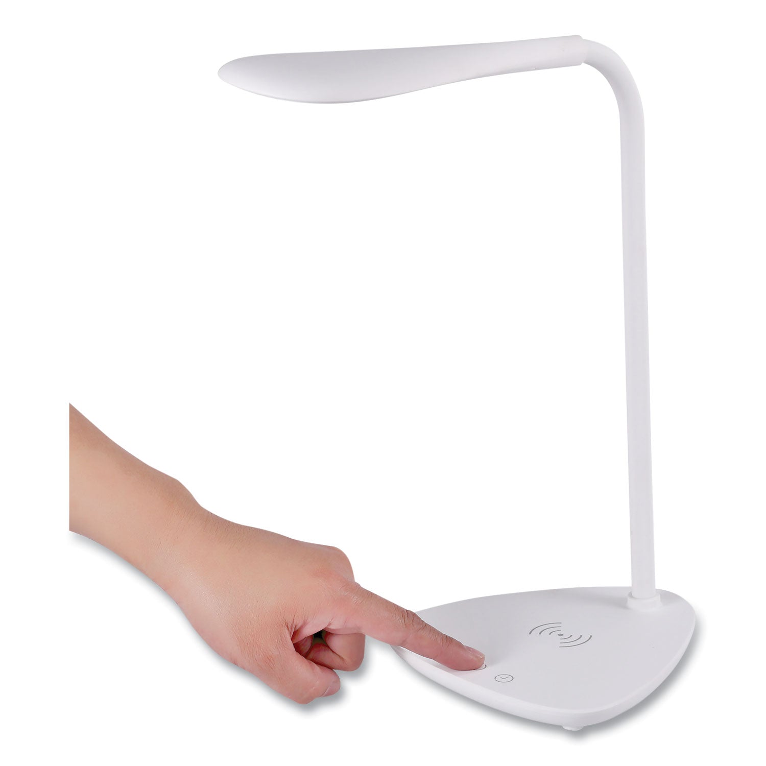 Bostitch Flexible Wireless Charging LED Desk Lamp, 12.88" High, White (VLED1816BOS)