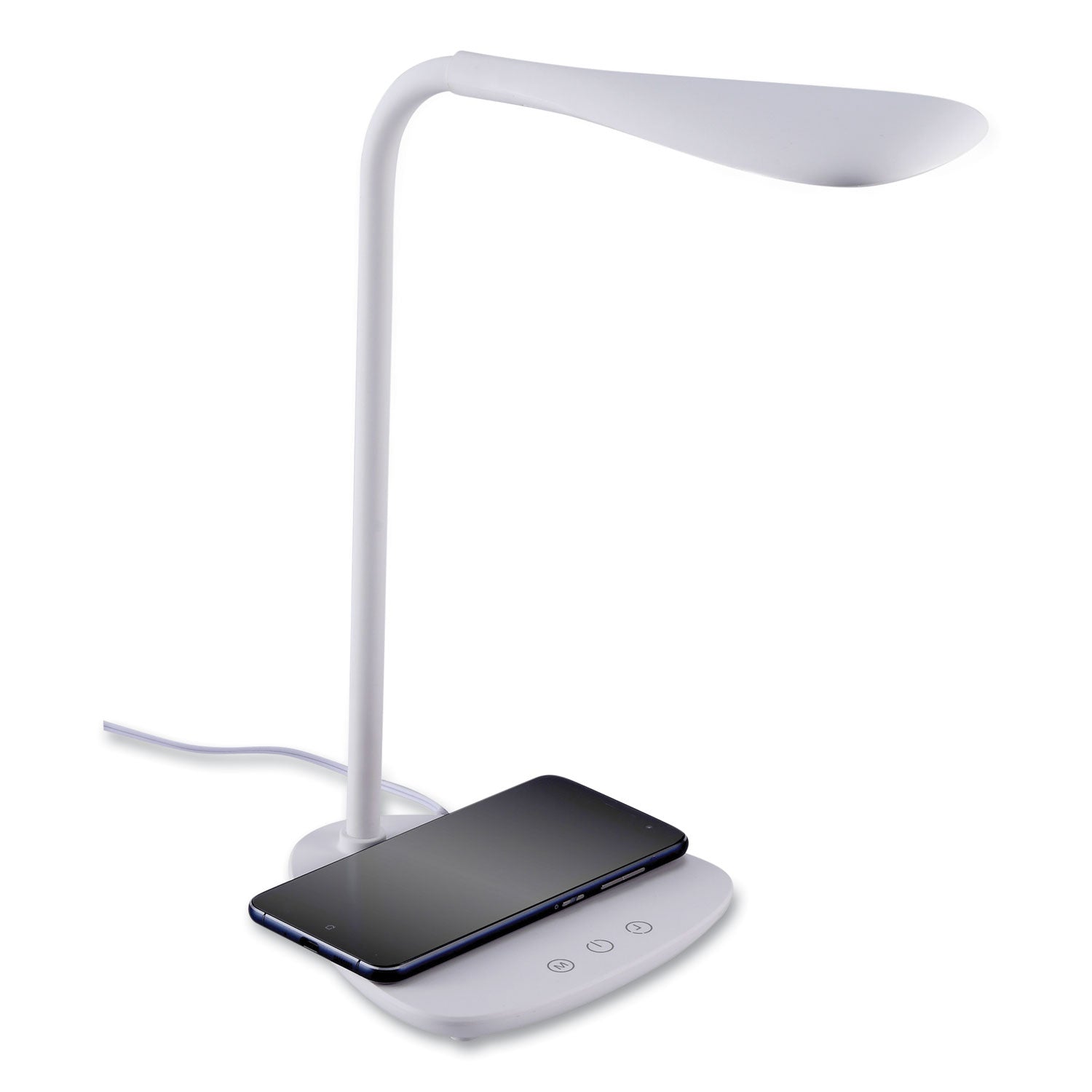 Bostitch Flexible Wireless Charging LED Desk Lamp, 12.88" High, White (VLED1816BOS)