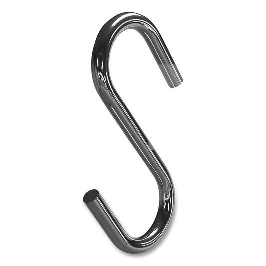 Deflecto S Hooks, Metal, Silver, 50/Pack (20013)