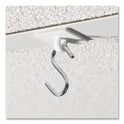Deflecto S Hooks, Metal, Silver, 50/Pack (20013)