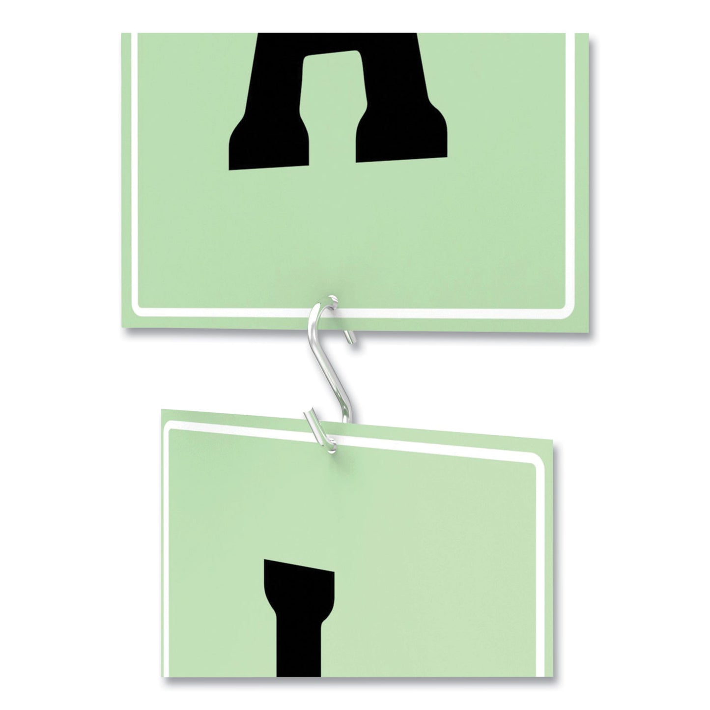 Deflecto S Hooks, Metal, Silver, 50/Pack (20013)