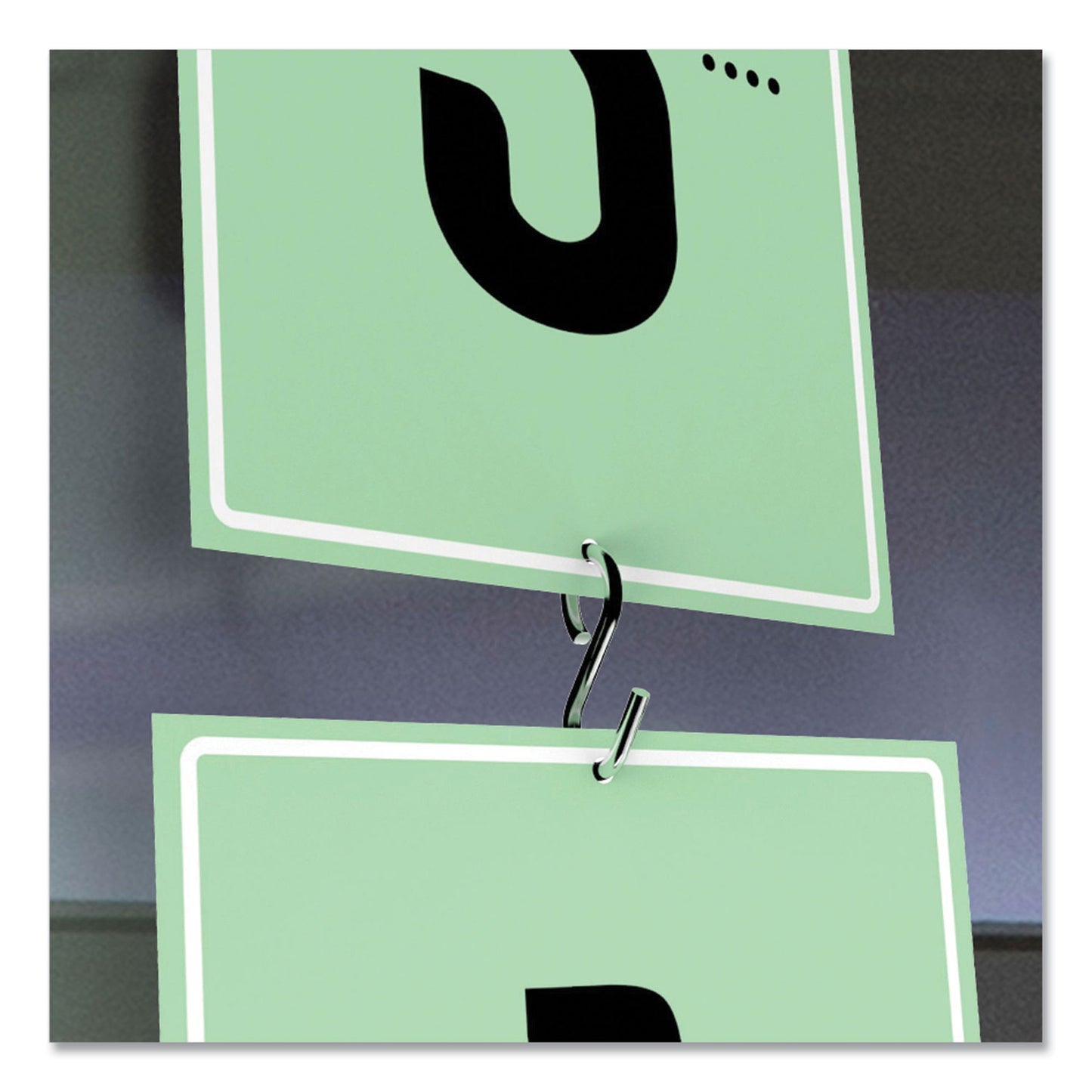 Deflecto S Hooks, Metal, Silver, 50/Pack (20013)