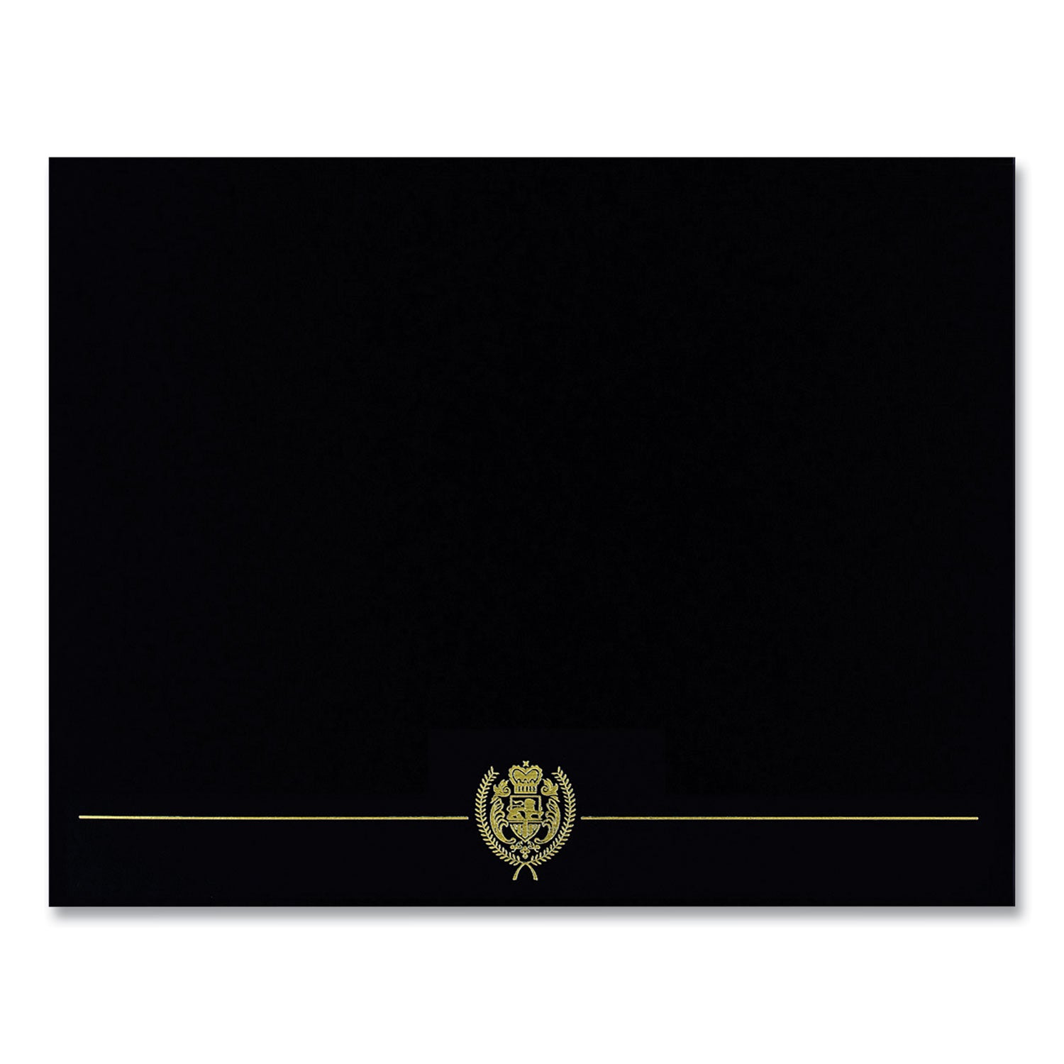 Great Papers! Classic Crest Certificate Covers, 9.38 x 12, Black, 5/Pack (903117S)