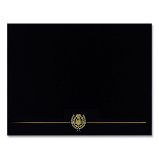 Great Papers! Classic Crest Certificate Covers, 9.38 x 12, Black, 5/Pack (903117S)