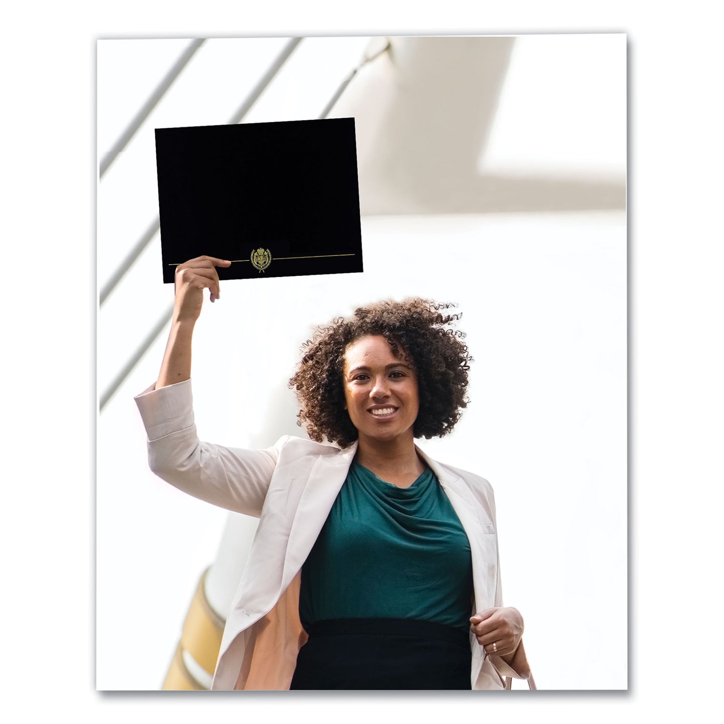 Great Papers! Classic Crest Certificate Covers, 9.38 x 12, Black, 5/Pack (903117S)