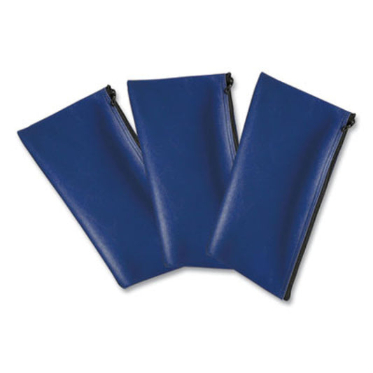 Honeywell Multipurpose Zipper Deposit Bags, Polyester, 11.3 x 6.3, Blue, 3/Pack (6503)