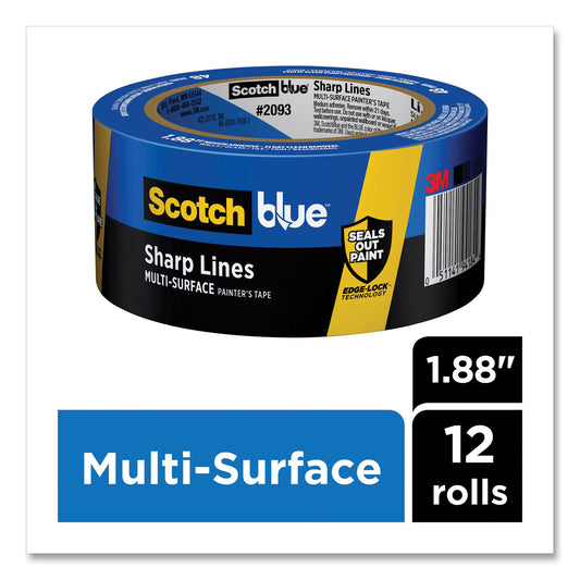 ScotchBlue Sharp Lines Multi-Surface Painter's Tape, 3" Core, 1.88" x 60 yds, Blue (70006576063)