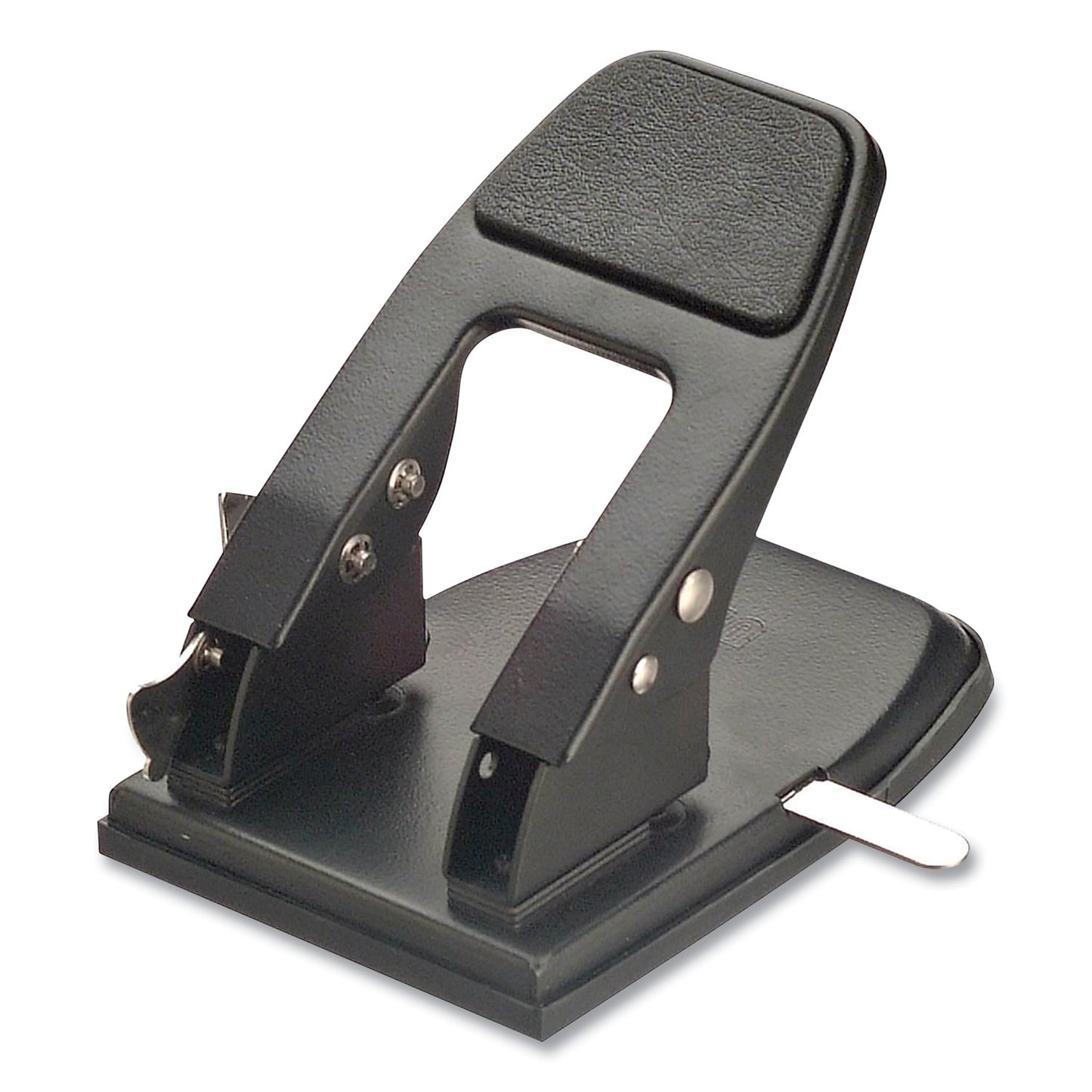 Officemate 50-Sheet Heavy-Duty Two-Hole Punch with Padded Handle, 1/4" Holes, Black (90082)