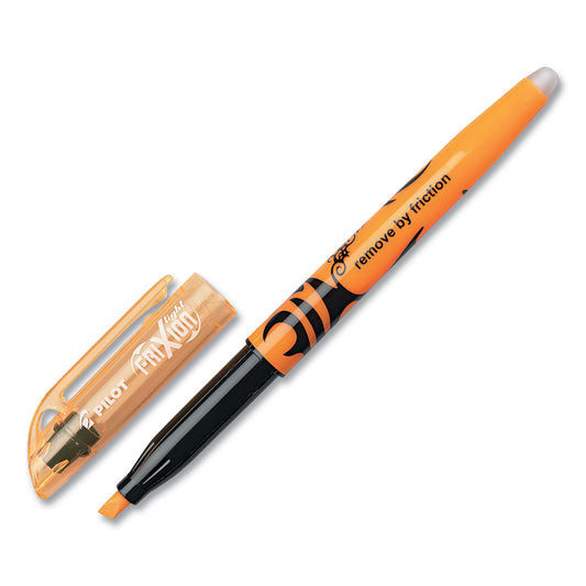 Pilot FriXion Light Erasable Highlighter, Orange Ink, Chisel Tip, Orange/Black Barrel, Dozen (46504DZ)