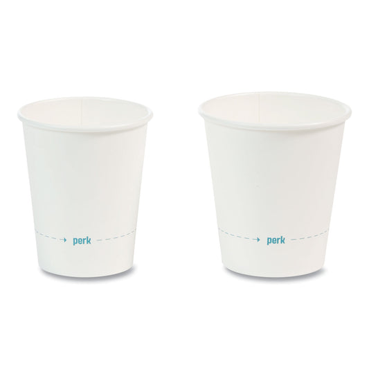 Perk White Paper Hot Cups, 10 oz, 50/Pack (24431638)