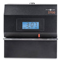 Pyramid 3700 Heavy-Duty Time Clock and Document Stamp, LCD Display, Black