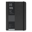 TRU RED Flexible-Cover Business Journal, Elastic Closure, 1-Subject, Dotted Rule, Black Cover, (128) 8 x 5.5 Sheets (24377283)