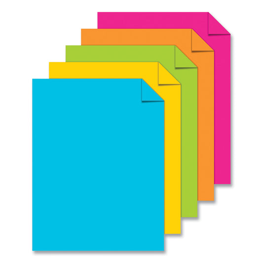 Astrobrights Color Cardstock, 65 lb Cover Weight, 8.5 x 11, Assorted Bright Colors, 50/Pack (9932601)