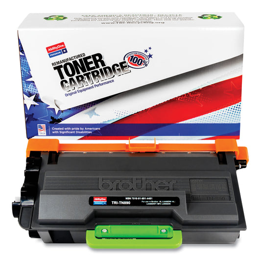 AbilityOne 7510016914481 Remanufactured TN890 Ultra High-Yield Toner, 20,000 Page-Yield, Black